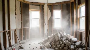 Wyburzenie ściany między kuchnią a pokojem